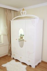 Armoire 3 portes Prestige en Blanc