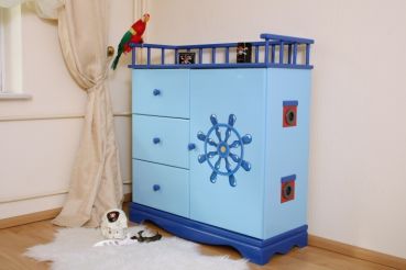 Commode Enfant Pirate Bleue XL