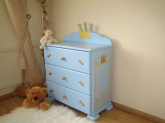 Commode Enfant Prince Bleu ciel